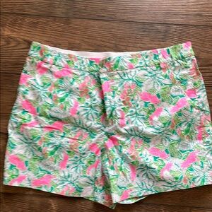 Lilly Pulitzer Pink and Green Floral Shorts